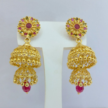 Gold jummar earrings by 