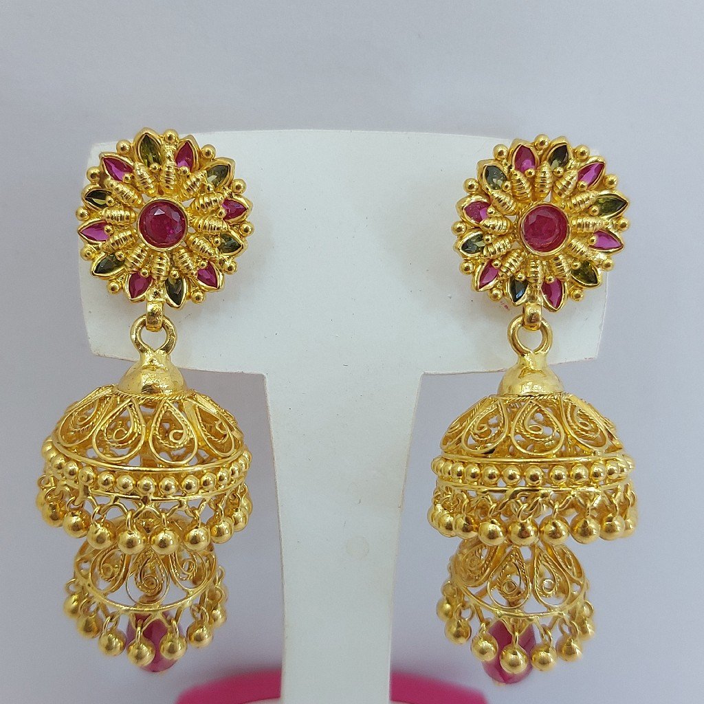 Gold jummar earrings
